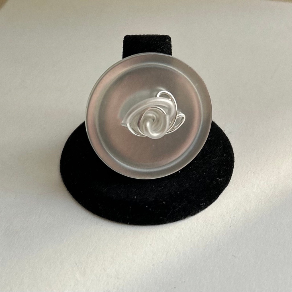 Silicone Wire Wrap Button Ring